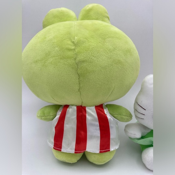 GUND Sanrio Hello Kitty Keroppi Plush Toy & Hello Kitty Red Apple Worm Plush - Picture 6 of 8